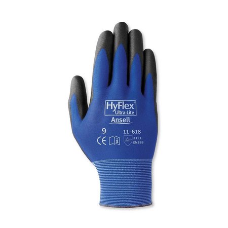 Ansell Hyflex 18G Kevlar/Stainless Steel/Nylon Liner With Silicone Free Nitrile  Grip Technology 11-618-6